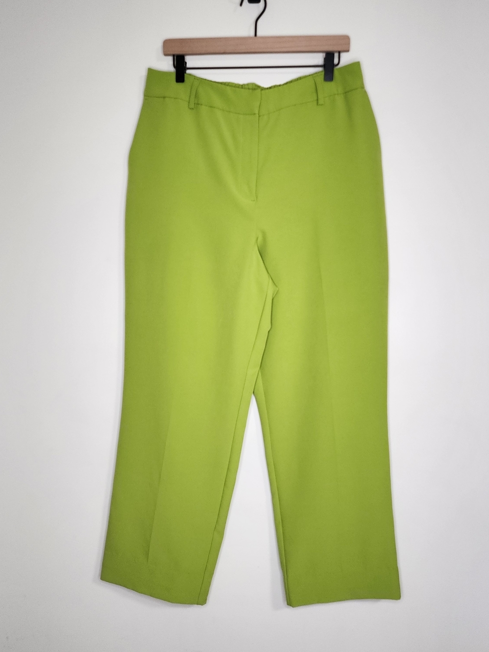 Rachel Zoe Lime Green Straight-Leg Trouser Workwear Pants Sz 12 Business Casual